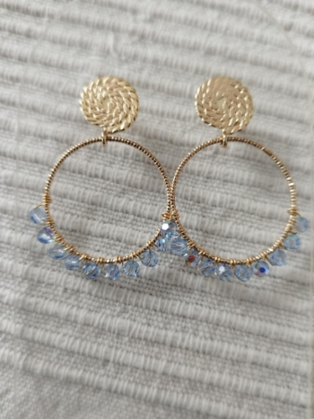 Boucles corde cristal